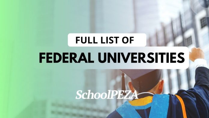 Full List of Federal Universities In Nigeria and their courses