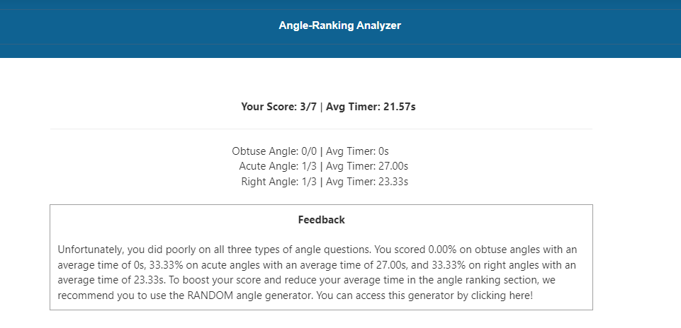 DAT Booster angle ranking analyzer with score and timing feedback