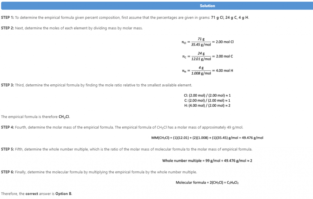 DAT Booster written answer explanation