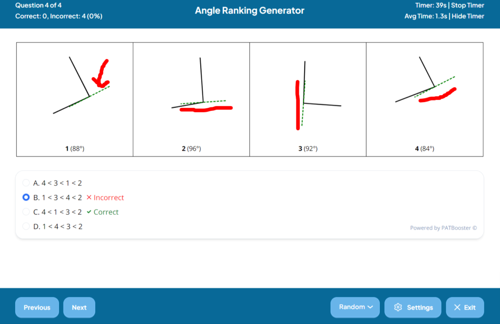 DAT Booster angle ranking PAT generator question