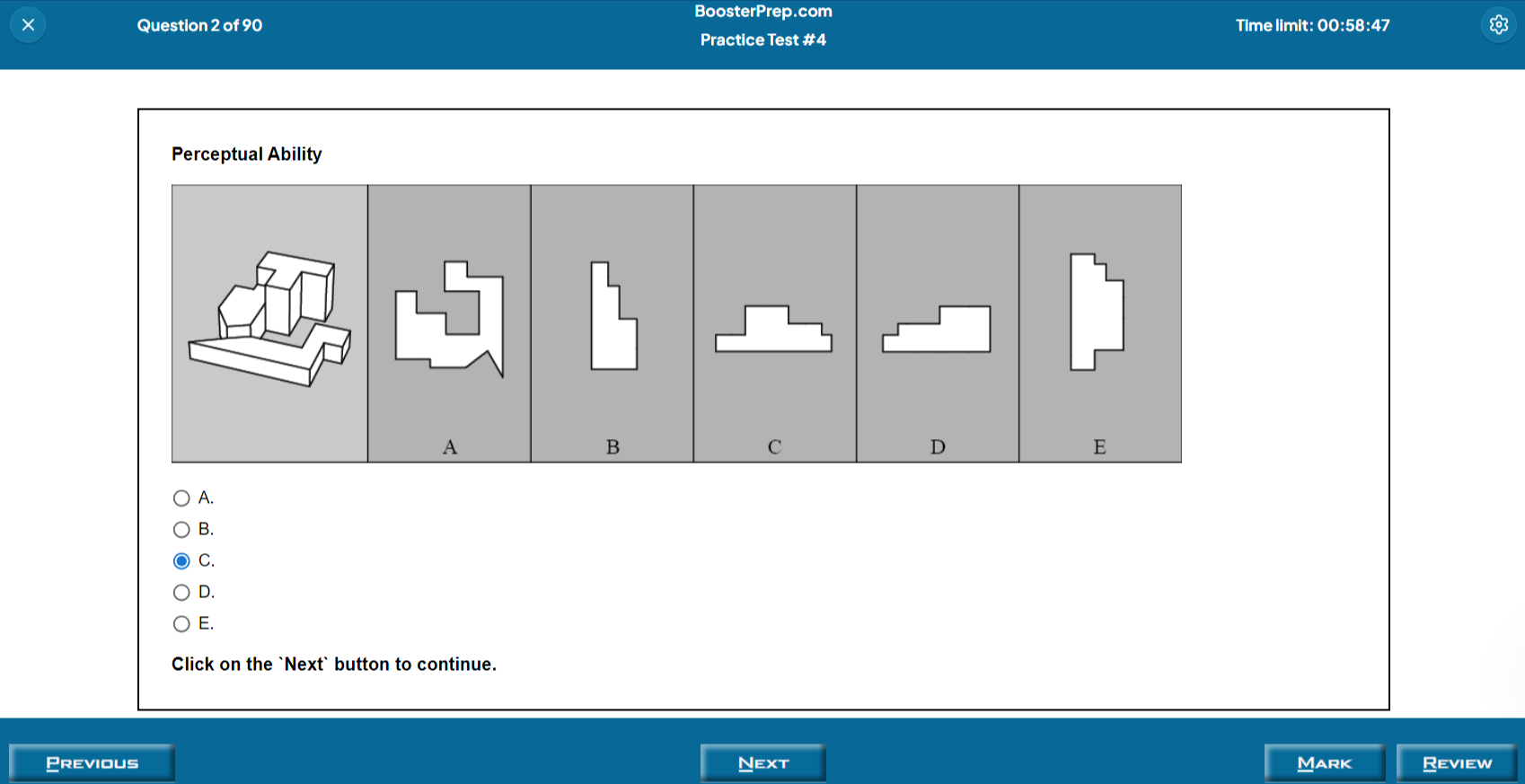 DAT Booster Realistic Practice Test Interface