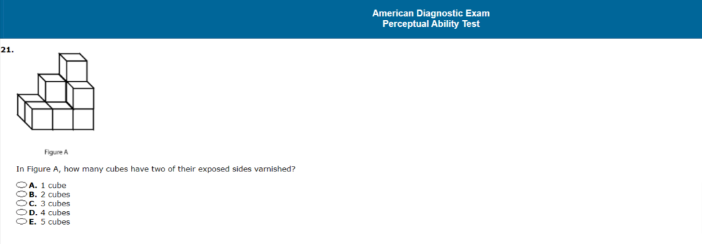 Kaplan DAT perceptual ability practice question