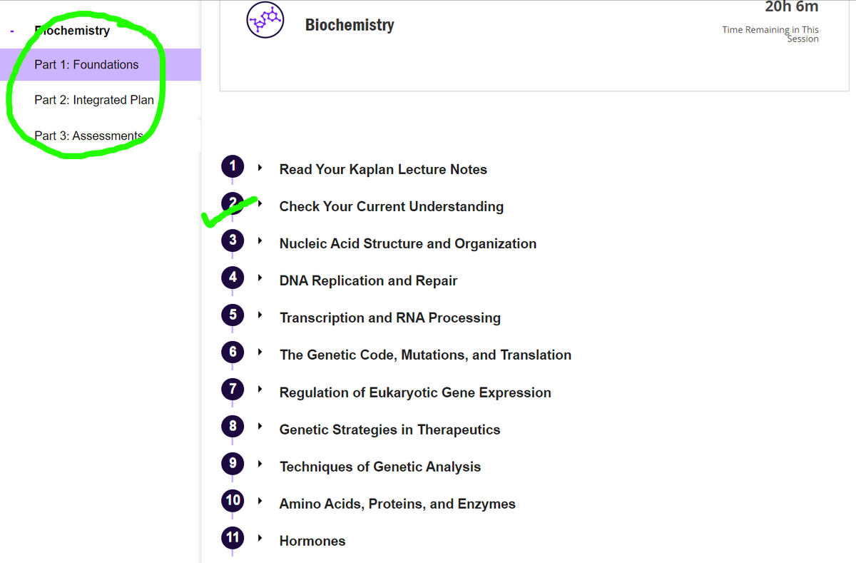 Kaplan USMLE Step 1 Lesson Structure